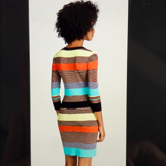 dvf striped sweater dress